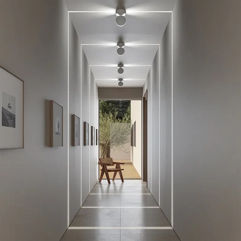 LED-Wandleuchte | 360° drehbar mit zweiseitigem Lichtstrahl und modernem Quadrat-Lichteffekt