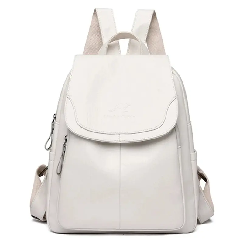 Leder Rucksack | Anti-Diebstahl mit versteckten Reißverschlüssen & 15-Zoll-Laptopfach für Alltag und Reisen
