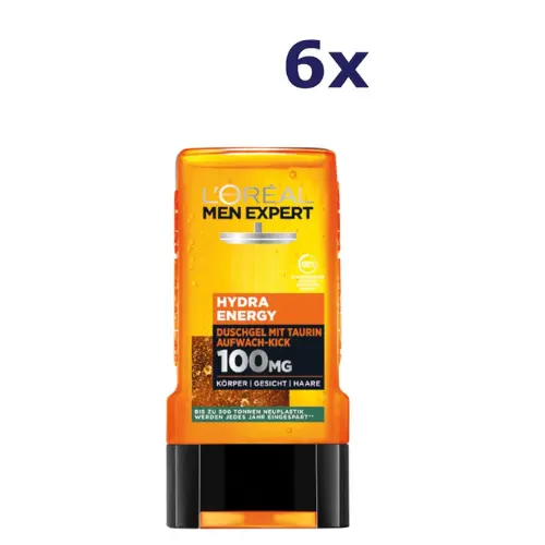 L'Oreal Men Expert Shower  Hydra Energy - voordeelverpakking - 6x 250ml