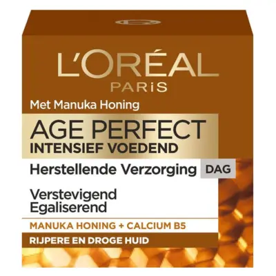 L’Oréal Paris Age Perfect Dagcrème met Intensief voedend Manuka Honing - Krachtig, onbewerkt ingrediënt - essentiële voedingstoffen en mineralen - 50 ml