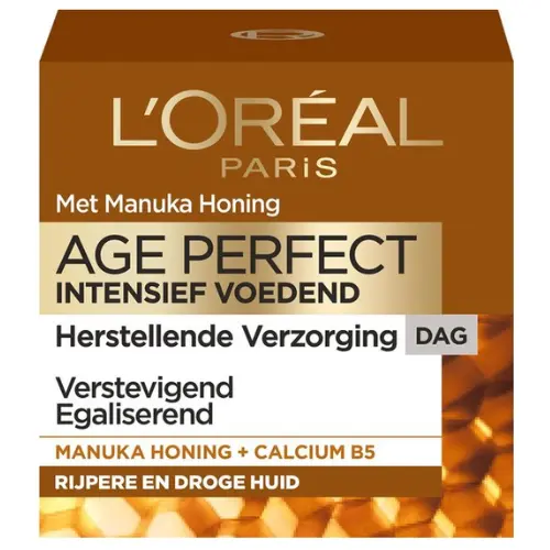 L’Oréal Paris Age Perfect Dagcrème met Intensief voedend Manuka Honing - Krachtig, onbewerkt ingrediënt - essentiële voedingstoffen en mineralen - 50 ml
