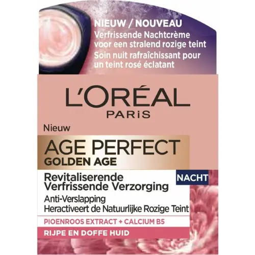 L’Oréal Paris Age Perfect Golden Age nachtcrème - Met Neo-Calcium - Om de huid te verstevigen - 50 ml