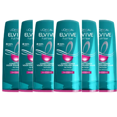 L’Oréal Paris Elvive Full Fiber Conditioner - voordeelverpakking - 6 x 200 ml