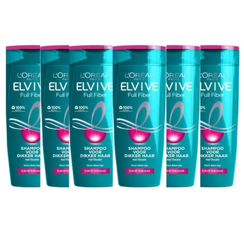 L’Oréal Paris Elvive Full Fiber Shampoo - voordeelverpakking - 6 x 250ml