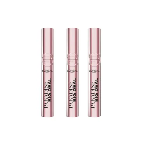 L’Oréal Paris Lash Paradise Big Deal Mascara - Opbouwbare volume en lengte - Zijdezachte applicatie zonder klontjes - Zwart - voordeelverpakking - 3 Stuks