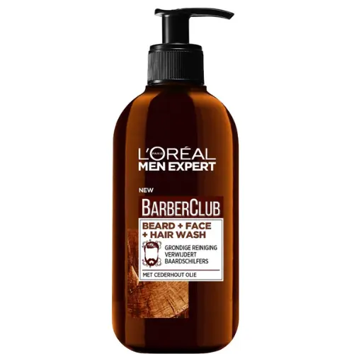 L'Oréal Paris Men Expert BarberClub 3-in-1 Face Wash - 200 ml - Baard, Gezicht en Haar Reiniger