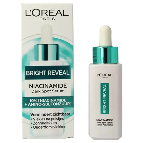 L'Oréal Paris Revitalift Bright Reveal Niacinamide Serum - Verrijkt met Melasyl - Tegen Pigmentvlekken & een Doffe Huid - 30 ml