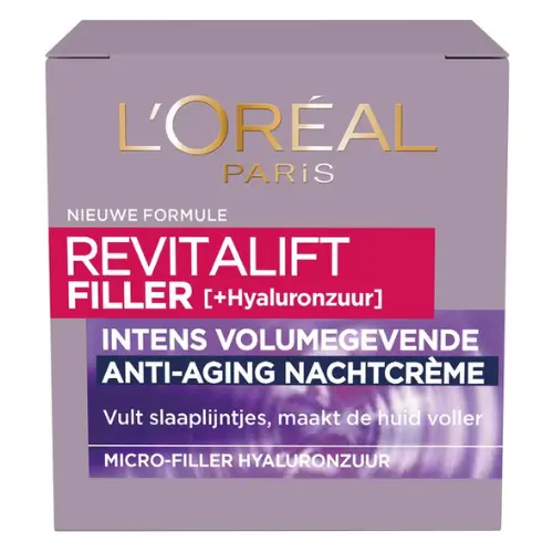 L’Oréal Paris Revitalift Filler Hyaluronzuur Nachtcrème Anti-veroudering - 50ml
