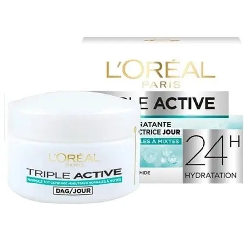 L’Oréal Paris Triple Active Dagcrème Normale tot Gemengde Huid - 50 ml