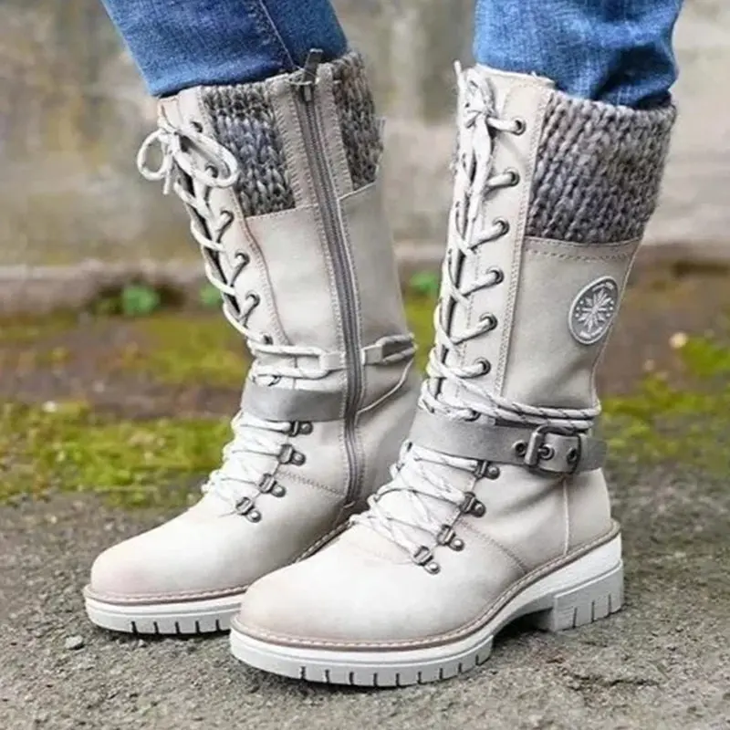 Luzie™ Wintertaugliche wasserdichte Knie-Schneestiefel