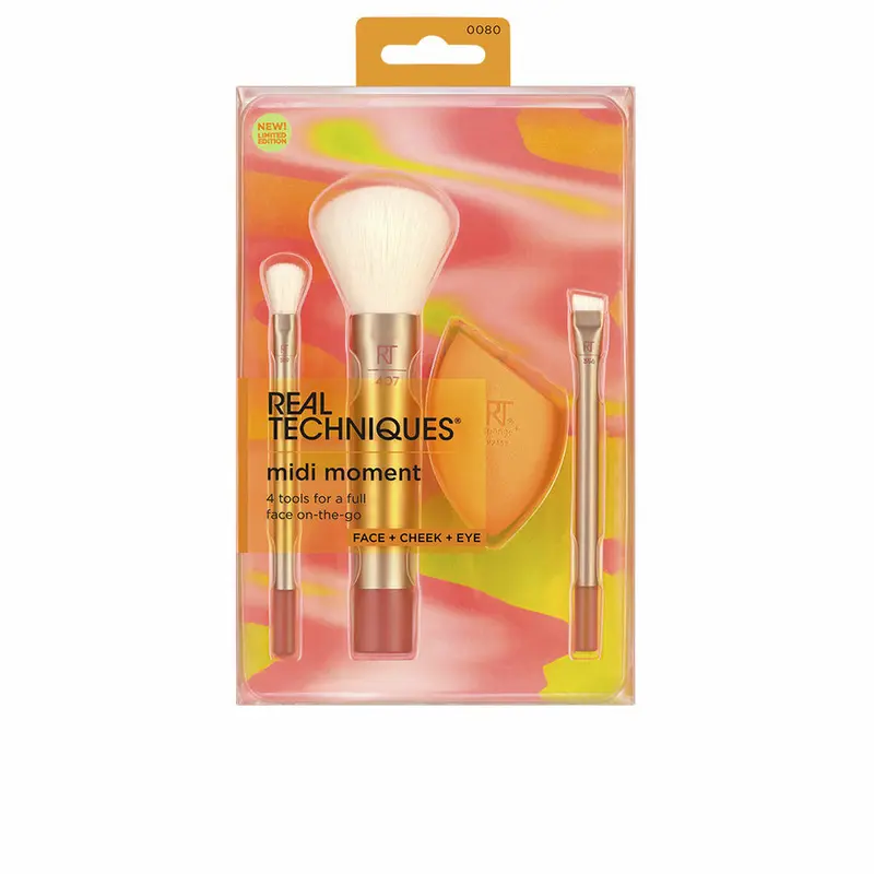 Make-up Borstel set Real Techniques Midi Moment Lote 4 Onderdelen