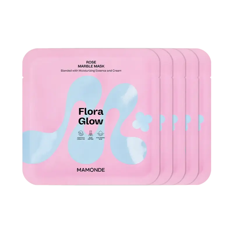 Mamonde Flora Glow Rose Marble Mask 36g X 5ea