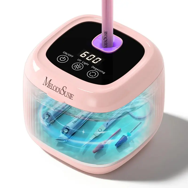 Manicure Ultrasonic Uv Cleaning Box Pink