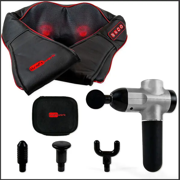 Massage Set | Massagepistole und Shiatsu-Massagegerät für wohltuende Entspannung