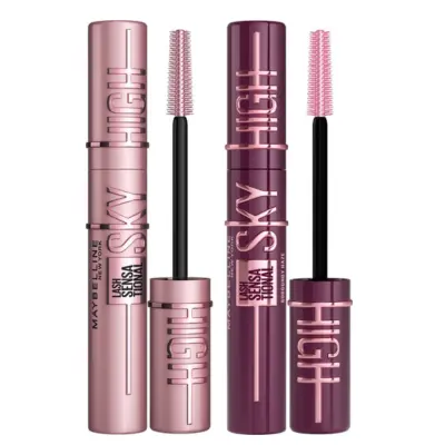Maybelline New York - Duo Lash Sensational Sky High Mascara - Very Black + Burgundy Haze - Lengte Mascara - 7,2ml X2