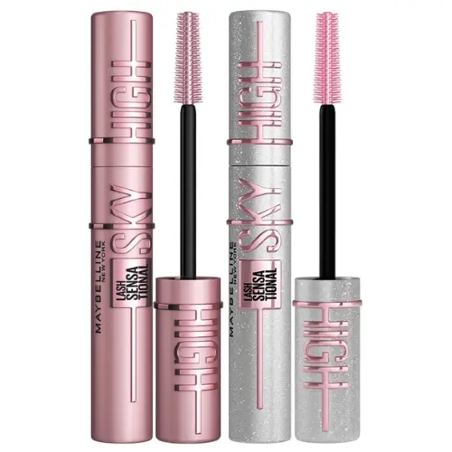 Maybelline New York - Duo Lash Sensational Sky High Mascara - Very Black + Space Diamond Glitter - Lengte Mascara - 7,2ml - X2
