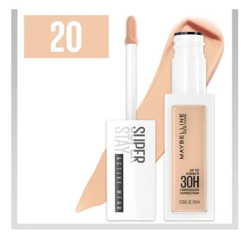 Maybelline New York - SuperStay 30H Active Wear Concealer - 20 Sand - Langhoudende Volledig Dekkende Concealer met Matte Finish - 10 ml