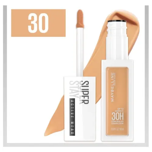 Maybelline New York - SuperStay 30H Active Wear Concealer - 30 Honey - Langhoudende Volledig Dekkende Concealer met Matte Finish - 10 ml