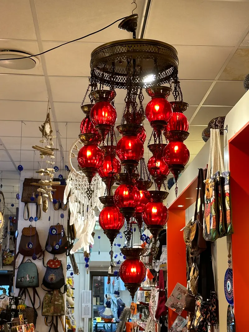 Mozaïek Hanglamp set 15 rood  bollen