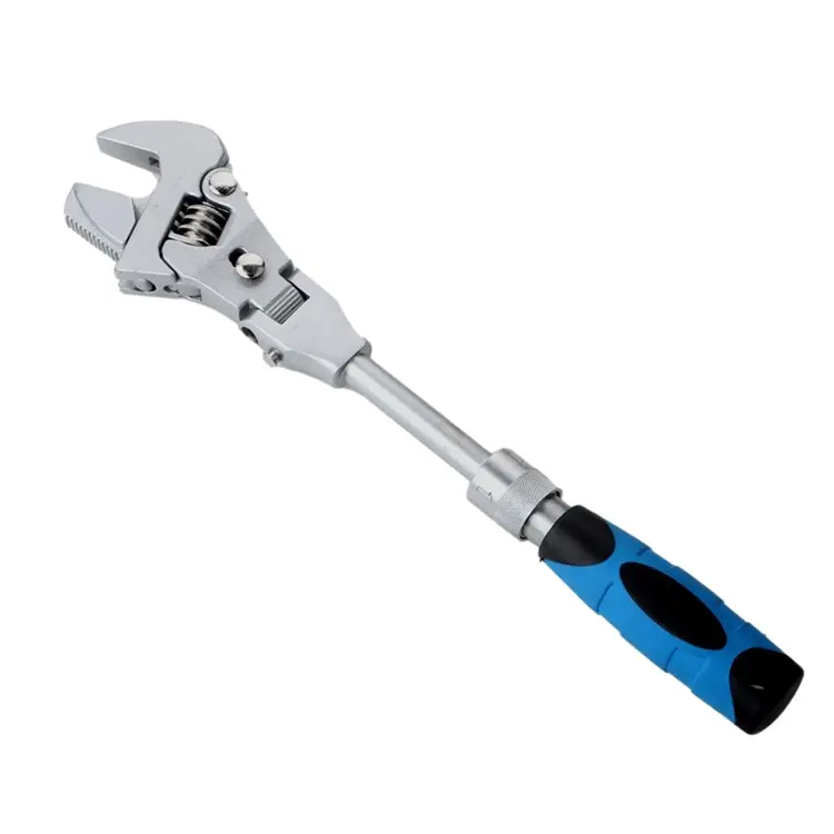 Multifunktionaler 5-in-1 Schraubenschlüssel ausziehbar | 180° Klappkopf & drehbar | Präzises Anziehen, max. 45 mm Öffnung
