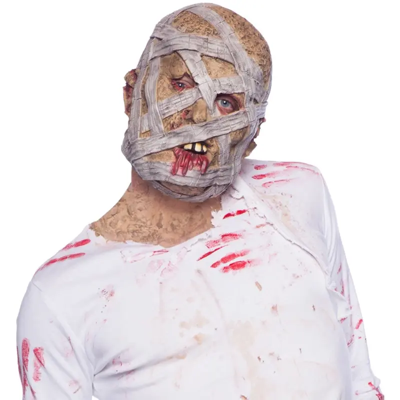Mumien Maske Halloween | Mehrfarbige Latex-Horrormaske für Mumien-Kostüme, Halloween-Partys und Mottopartys