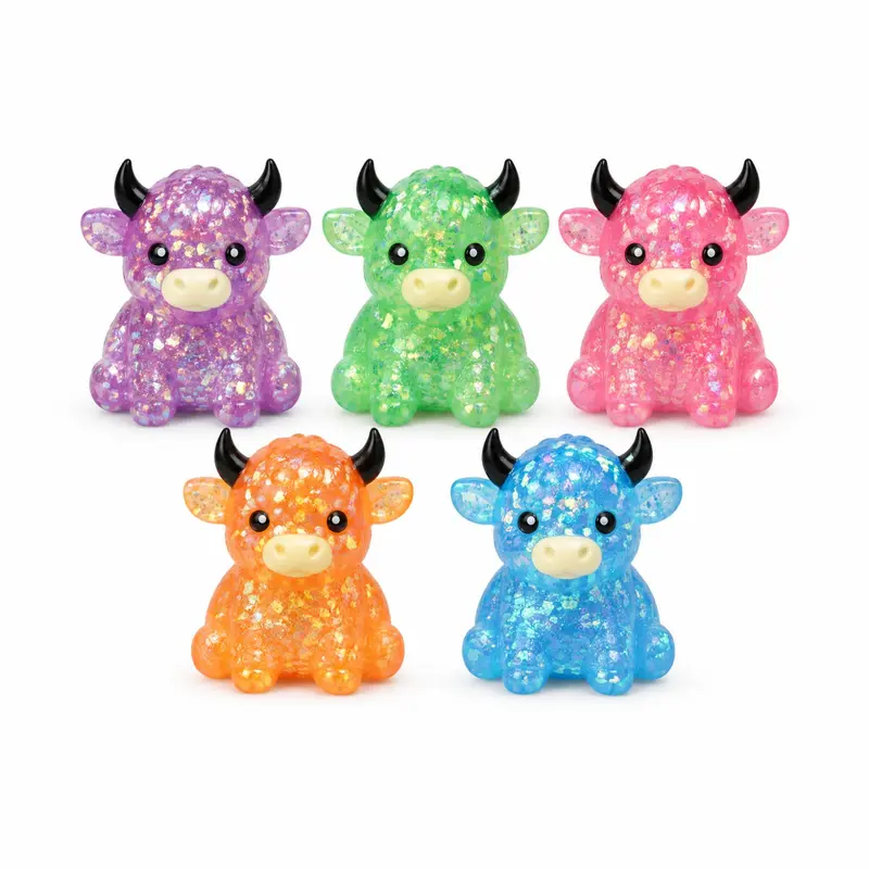 Mystery Highland Sugar Glitter Cow Squishy
