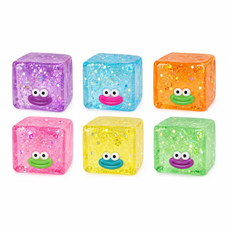 Mystery Sugar Glitter Cube 3D Smiley Squishy