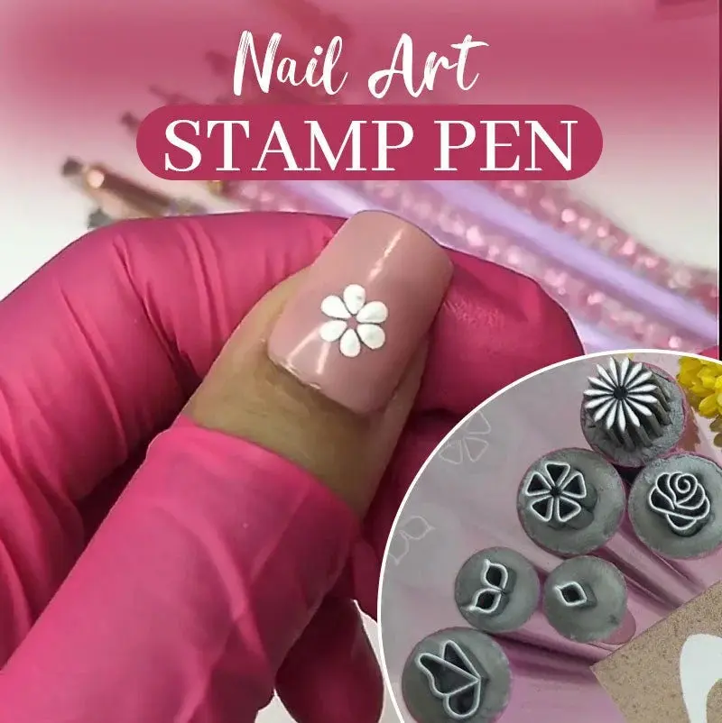 Nagelstempel Stift mit Präzisionsspitze | Schnell trocknende Nail Art Farbe für feine Designs | Kompakt & einfach anzuwenden