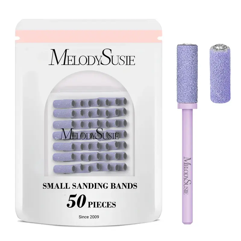 Nail Drill Bits Small Sanding Bands 180 Grit 50 Pcs
