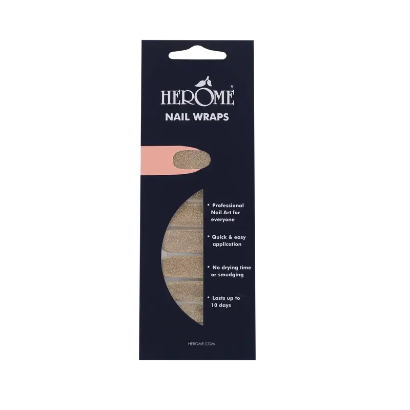 Nail Wraps Golden Glitter