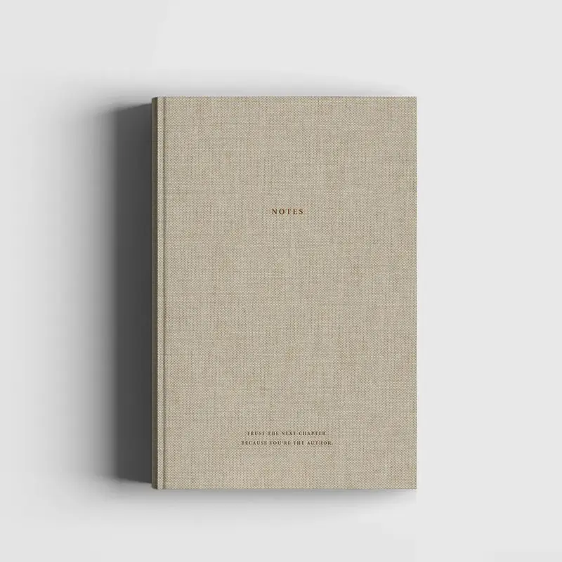 Natural Linen & Dark Brown Notebook