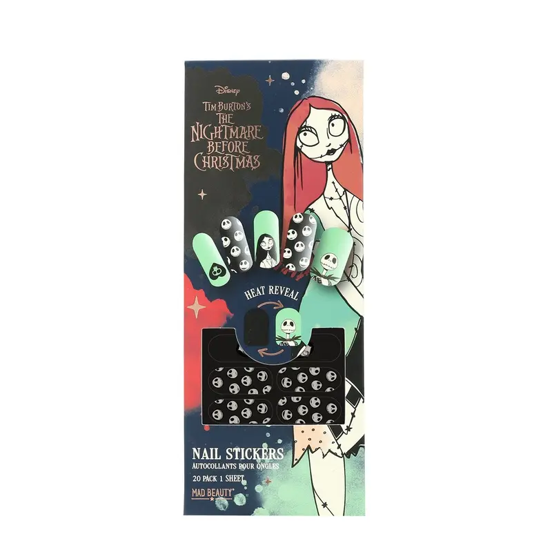 Nightmare Before Christmas Mystic Heat Reveal Nail Stickers