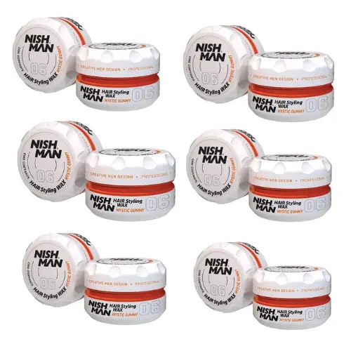 Nish Man- Hair Wax- 06 Mystic Gummy  - 6 stuks
