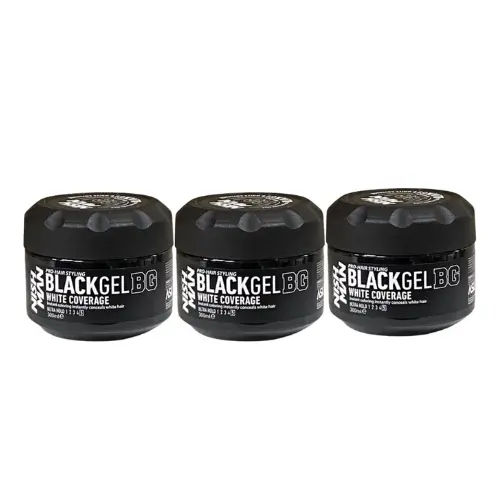 NISHMAN BLACK GEL BG WHITE COVERAGE 300 ML - VOORDEELVERPAKKING - 3 STUKS