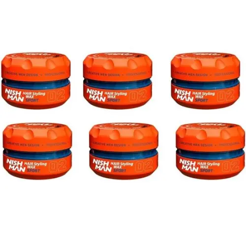 Nishman wax 02 Hair Styling Wax Sport 6 stuks