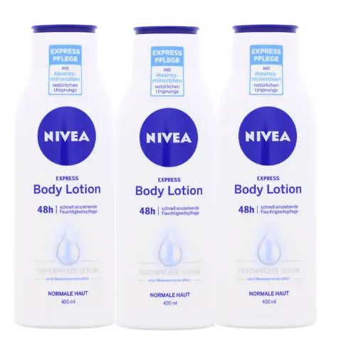 Nivea Bodylotion – Express 400 ml - Met hydraterend 48H - voordeelverpakking - 3 stuks