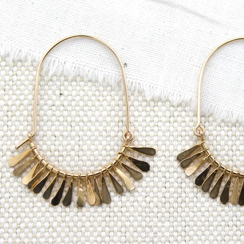 Oblong Fringe Hoops