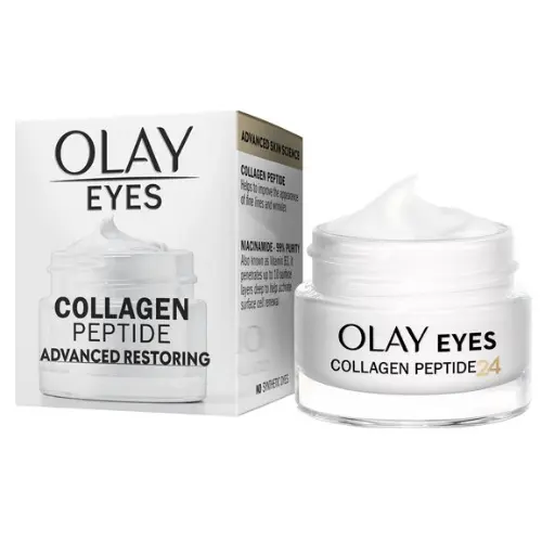 Olay Collagen Peptide Oogcrème - 99% Pure Niacinamide & Vit E - Verstevigt, Herstelt, Hydrateert - 15ml