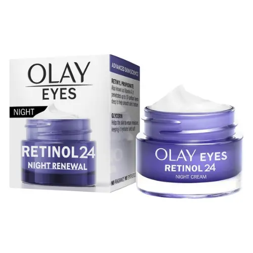 Olay Retinol 24 Nacht Oogcrème - Parfumvrij - Anti-Veroudering Verzorging voor Donkere Kringen - 15 ml