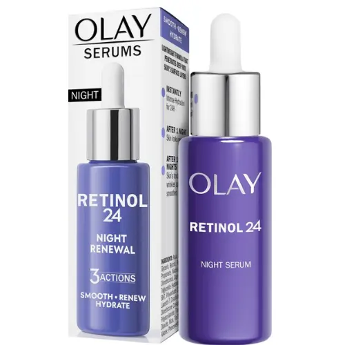 Olay Retinol 24 Nachtserum - Met Retinyl Propionaat - Maakt Glad, Vernieuwt en Hydrateert - 40 ml