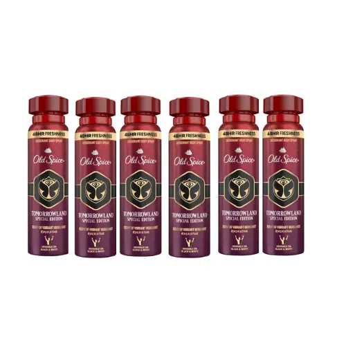 Old Spice Deo bodyspray -tomorrowland rockstar- voordeelverpakking - 6 x 150ml
