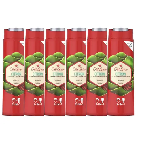 Old Spice Douchegel Citron 2 in 1 - Voordeelverpakking 6x 250ml