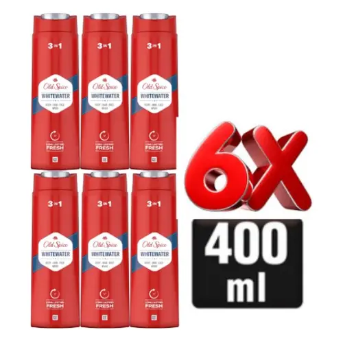 Old Spice Whitewater Douchegel 3 in 1- voordeelverpakking - 6 x 400ml