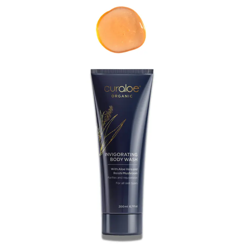 Organic Invigorating Body Wash - 81% Aloe Vera and Reishi Mushroom