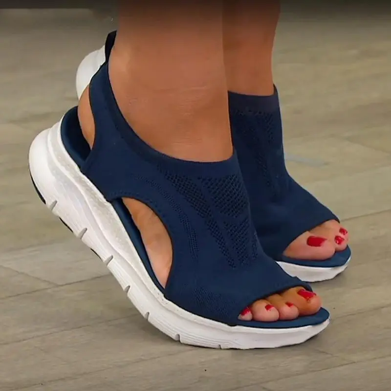 Orthopädische Damen Sandalen mit Memory-Foam | 3 cm Absatz, rutschfest | Weiches Fußbett, bequem für Alltag & Urlaub