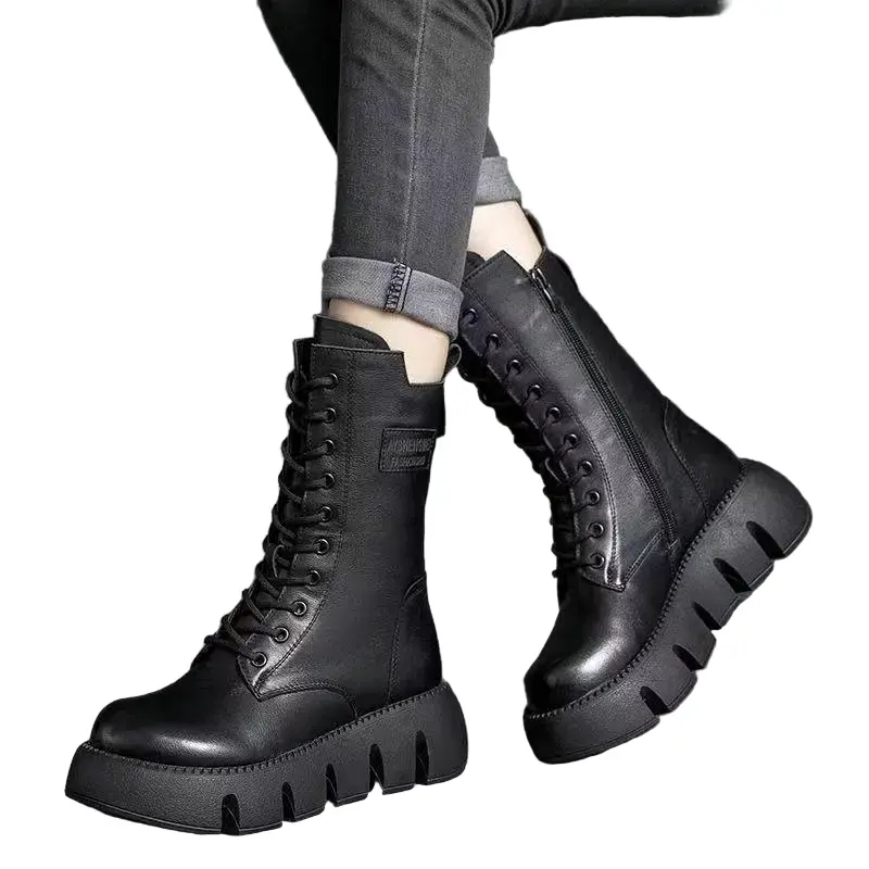 Orthopädische Damenstiefel aus Leder | Fußunterstützende Komfort-Stiefeletten mit Rutschfester Sohle | Bequem für Alltag & Freizeit