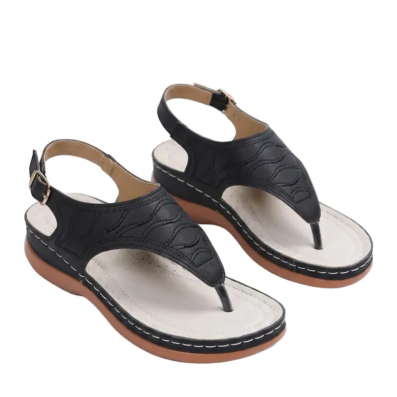 Orthopädische Zehensandalen für Damen | stoßdämpfende Sohle & ergonomisches Fußbett | atmungsaktiv, rutschfest & leicht für Alltag