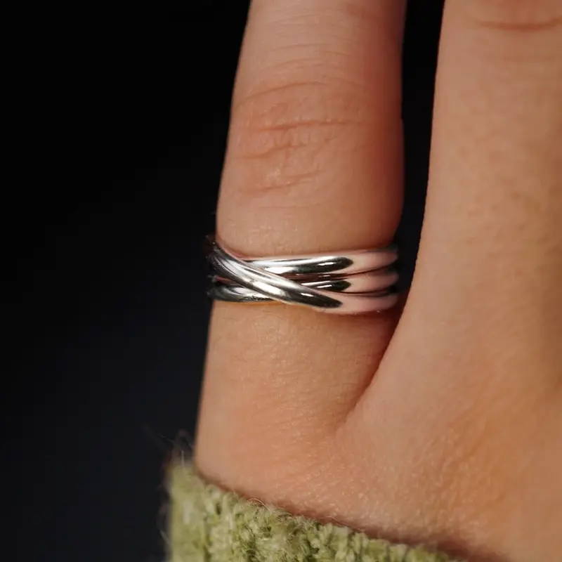 Overlap Ring Silver