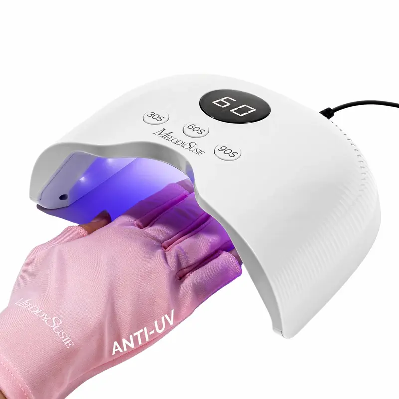 P-Plus30A LED/UV Nail Lamp With UV Gloves White