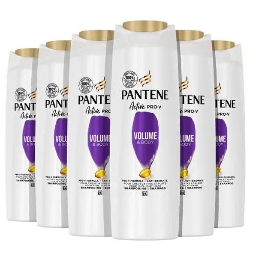 Pantene Active Pro-V Volume & Body Shampoo - Voor Fijn & Plat Haar - 6 x 400ml